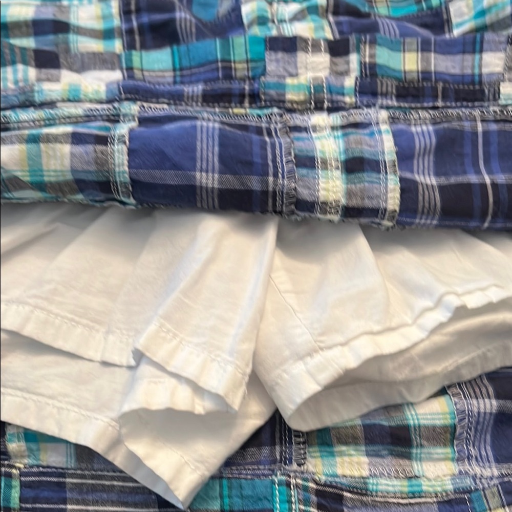 Plaid Blue and Green Women's Skort - Picture 5 of 5